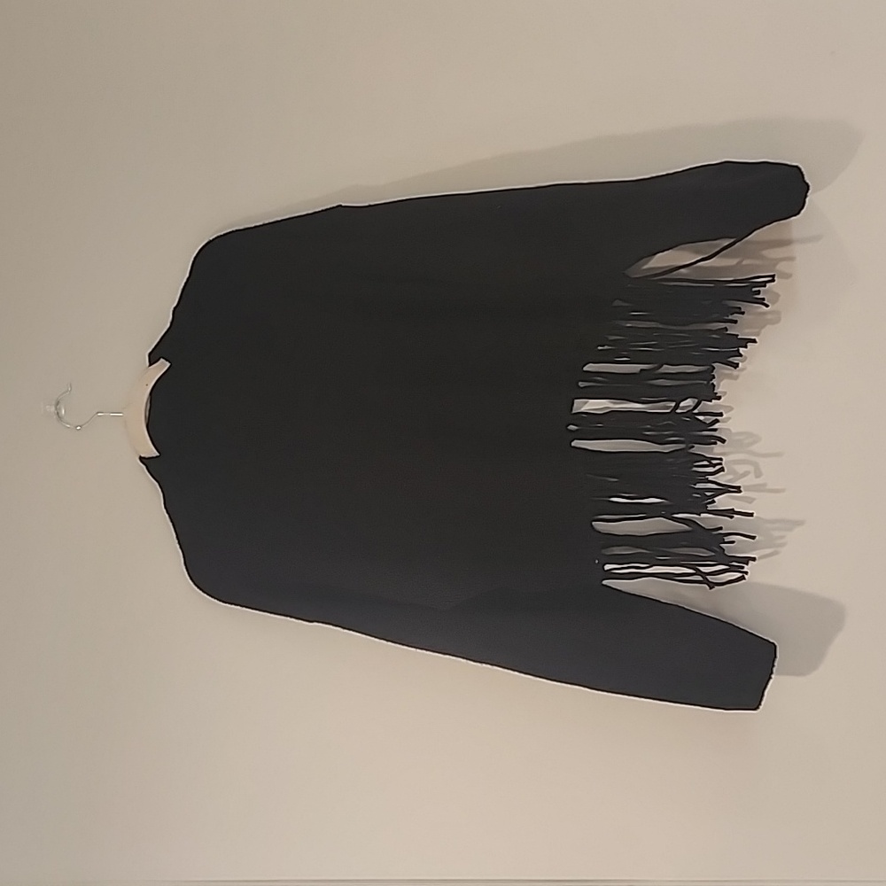 Cropped Fringe Sweater